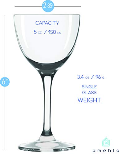 5 Nick+Nora+Coupe+Cocktail+Glasses