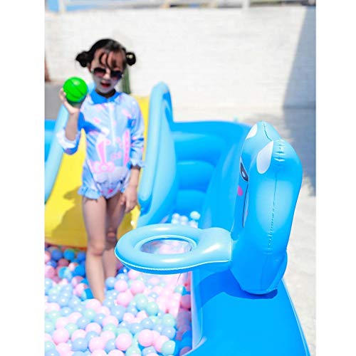 BGSFF Oberirdischer Pool Aufblasbarer Pool mit Rutsche und Schießrahmen für Kinder Erwachsene Großer Garten Kostenlose… – Bild 6