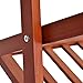 WELLAND Wood Folding Luggage Rack Suitcase Organization with Shelf, Light Cherry