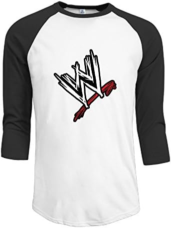Men's Wwe Logo Summerslam 2015 3/4 Sleeve Raglan T-Shirt Sport Jersey