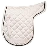 Quilted All Purpose Miniature Horse English Pad White