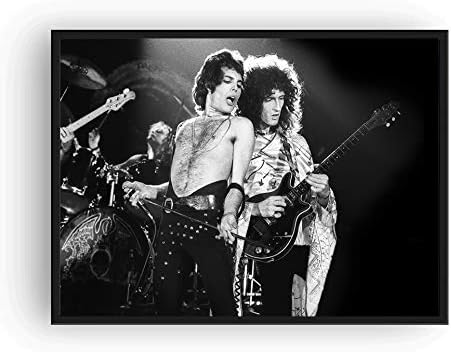 Mile High Media Freddie Mercury Brian May Poster Black and White Wall Art Print - Queen (13x19)
