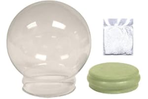 National Artcraft Clear 4" Glass Water Globe with Rubber Seal and Snow Flakes (Pkg/1)