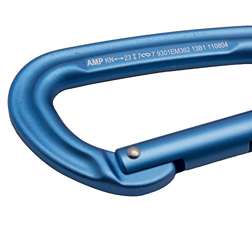 Fusion Climb Contigua Modified Straight Gate Modified D Shape Carabiner Blue - Thumbnail 4