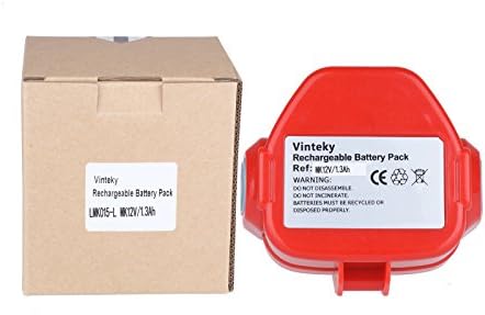 Vinteky® [12.00V 1300mAh] Battery for MAKITA 192598-2 1925982 1220 1222 UC170D 1050DWD 4191DZ 4331DWD 5093D 5093DWA 5093DWD 6270D 6270DWAE 638347-8
