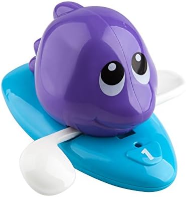 iKidsislands Bath Toys for Toddlers, Girls, Boys, Kids, Babies - Floating Wind Up Swimming Baby Bathtub Toys - Fun and Educational - (Purple Dolphin)