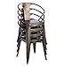 Tabouret Stacking Chair (Set of 4). This Set Of Dining Room Chairs Is Perfect For Adding A Vintage Look To Your Home. Crafted With A Solid Steel Construction And Coated With A Scratch-Resistant Finish These Chairs Will Last In Quality In Style.