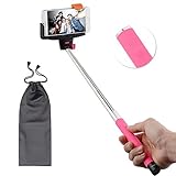 InnoGear® Rechargable Selfie Stick with Bluetooth Remote Button Shutter Extendable Self Portraits Pole Handheld Monopod for Samsung Galaxy Note 3 2 S5 S4 S3 i9220 i9250 i9300 i9500 i9190 iPhone 6 6 Plus 5 5S 5C 4 4S (Pink)