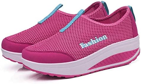 JOYBI Women Platform Casual Walking Shoes Comfortable Breathable Air Mesh Slip On Summer Wedges Sneakers
