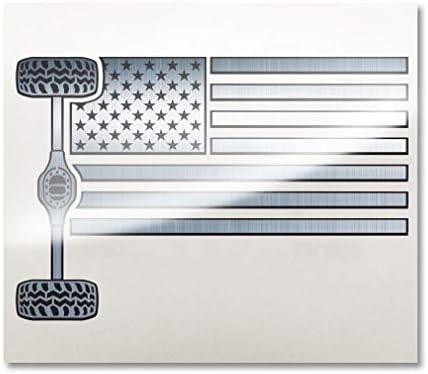 Off-roading American Flag 4x4 Axle Decal Sticker