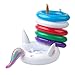 2 Pack Unicorn Party Games Ring Toss Game for Party Unicorn Inflatable Flotating Swimming Ring Toss Game for Pool Games for Kids Unicorn Party Favors Supplies Unicorn Party Decorations (Come with a Gift Box)