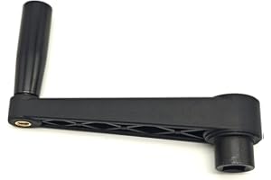 TAMSOI 6.3" Nylon Crank Handle Drill Press Revolving Handle with Round or Square Installation Hole Smooth 360 Degree Operation for Industry Lathe Milling Grinding Machine (Square Hole 16x16x160)