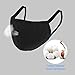 Shappy Anti Dust Cotton Face Mouth Masks with Active Carbon Cover Washable for Men/Woman Outdoor Sport Activity, Black, 5 Piece