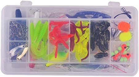 Soonbuy Fishing Lure Set Kit Soft and Hard Lure Baits Tackle Set Freshwater Trout Bass Salmon 101pcs