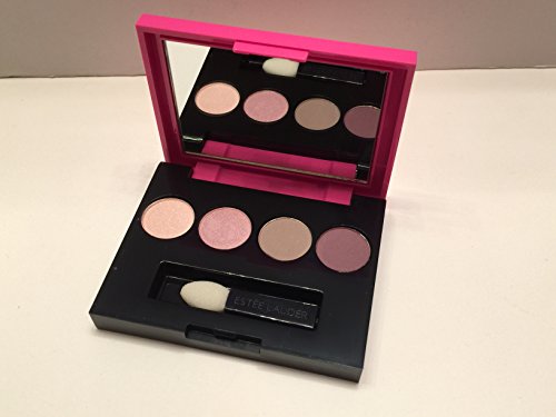 Estée Lauder Lisa Perry Pure Color Eyeshadow 4 Color Palette / 10-ivory Slipper Satin, 13-tranquil Moon Satin, 12-wild Truffle Matte, 14-provocative Plum Matte