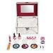 IQ Toys Pretend Play Makeup Beauty Princess Cosmetic Set with Mirror and Clear Sturdy Case for Kids Girls