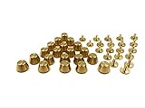 1/2'' Solid Brass Leathercraft Flat Buckle Button Feet Nailheads Stud Spike DIY Purse Handbag Pack of 20 Sets