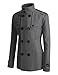 Doublju Mens Half Trench Coat GRAY (US-M)