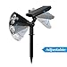 AMIR 2 in 1 Solar Spotlights, Upgraded Solar Garden Lights Outdoor, Waterproof 4 LED Landscape Lighting, Adjustable Solar Wall Lights with Auto On/ Off for Yard Driveway Pathway Pool Tree Patio (Red)
