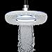 AKDY 8 Inch 2-Setting Dual Mode Circular Rainfall Waterfall Overhead Shower Head Modern Contemporary Easy Installation - White