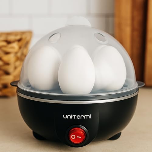 Cozedor De Ovos Portátil Elétrico a Vapor Cozinha até 7 Ovos Desliga automático (PRETO)
