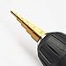 JelBo Step Drill Bit Set, HSS Cone High Speed Steel Metal Straight Groove Hole Cutting Drill Bits Sharpener, 1/4
