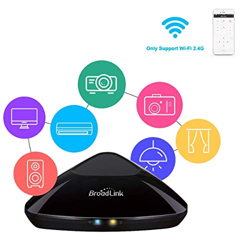 BroadLink RM Pro+ WiFi Smart Home Hub, IR RF All in One Automation Learning Universal Remote Control Compatible for Apple Android Smartphones, Compatible with Alexa, Black