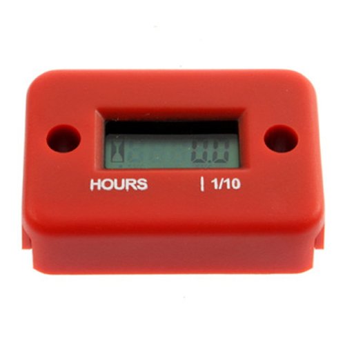 TOOGOO(R) Hour Meter For Boat Yama Ski Dirt Quad Dirt bike bicycle Bike Marine ATV Motorcycle Snowmobile Small Stroke Gas Engine Generator digital counter Red
