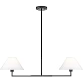 Z-Lite 744-42L-MB Leila Chandelier, 2-Light 120 Total Watts, Matte Black