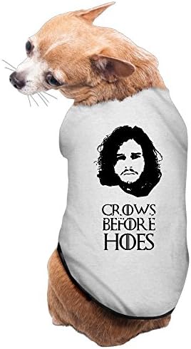 Kamifa Crows Before Hoes Game Pet Dog Puppy Outfit Apparel Coats Tops Gray SizeSmall