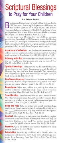 Scriptural Blessings to Pray for Your Children 50-pack (Prayer Cards) by Brian Smith