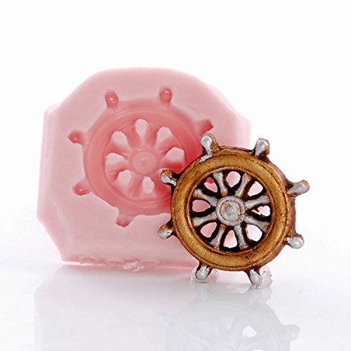 Small Captians Ship Wheel Silicone Mold Food Safe Fondant, Resin, Polymer Clay, Jewelry, Craft Mold