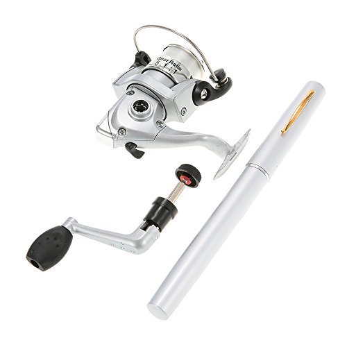 Docooler Mini Aluminum Saltwater Fishing Tackle Pocket Pen Fishing Rod Pole + Reel Sports & Outdoors, Sports & Fitness, Hunting & Fishing, Fishing, Fly Fishing, Rod & Reel Combos