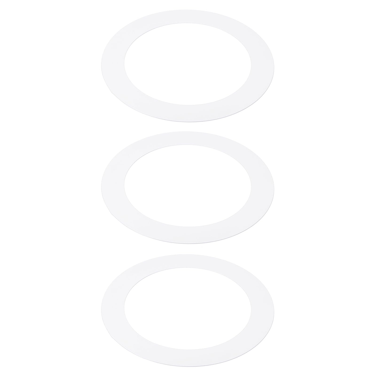 PATIKIL 4.92" ID 6.69" OD Goof Rings for Recessed Light, 3 Pack Matte White Goof Metal Trim Ring Lighting Fixture for Ceiling Wall Recessed Can Downlights