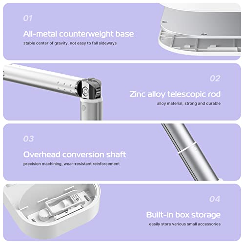 VIJIM Unique Lighting Kit, Phone Recording Stand with Light, Potable