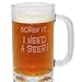 Fineware Screw It. I Need a Beer - Funny Glass Beer Mug - 16 ounce Etched Libbey Mug