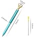 4Pcs Big Crystal Diamond Pens, Gold Pink and Blue Ballpoint Pen for Student and Kids Gift,School and Office Supplies, Black Ink with 8 Replacement Refills (4PCS)