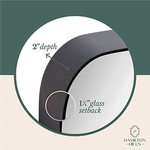 Hamilton Hills 16x24 inch Metal Bronze Frame Mirror for Bathroom