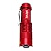 NIANPU 5 Pack Mini Zoomable Cree 7W 350LM Q5 Tactical Flashlight Torch Lamp Light with 3 Mode Adjustable Brightness Power by AA/14500 (RED)