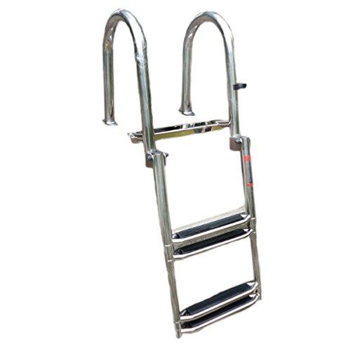 Boat Parts 4 Step Telescoping Boat Ladder Stainless Steel Inboard Rail