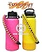 One MissionX Paracord Handle & Protective Bottom Silicone Boot Cover Set - Compatible with Hydro Flask 32 & 40 oz and Other Similar Stainless Steel Water Bottles (Sun Flower/Yellow)