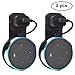 Outlet Wall Mount Hanger Holder Stand for Home Voice Assistants (2nd Generation Only) Without Mess Wires Or Screws, Plug in Study, Kitchen, Bedroom, Bathroom. (2pcs, Black)