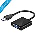 USB 3.0/2.0 to VGA Adapter Mini Full HD External Video Card Multi Monitor Adapter Multi-Display Video Converter USB to VGA Adapter Support Max Resolution 1080p for Win 7 8 10