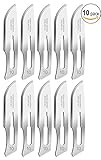 10 pcs Carbon Steel Sterile Surgical Blades by InstaSkincare