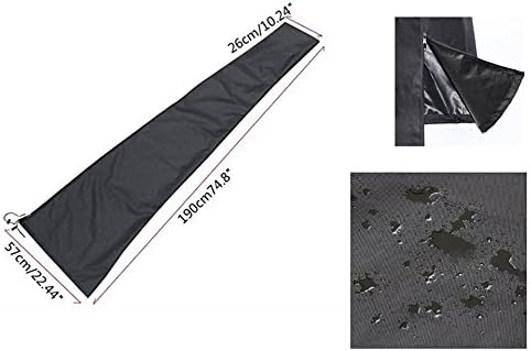 JTW-Outdoor Patio Waterproof - UV-Protective Umbrella Canopy Cover Fit 6-11Ft Destroyed from Harsh Conditions Like rain, Snow & not Shrink or deform in Cold Weather W/Zipper Bag Black Color