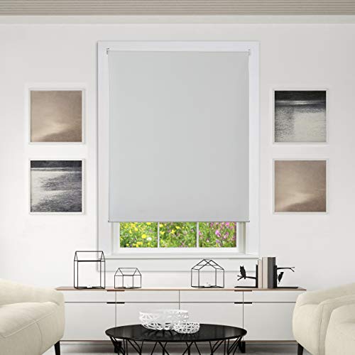 Allbright 100 Blackout Classic Thermal Insulated Fabric Vinyl Roller Shades Blinds For Windows Ivorywhite 24 X 72 Pricepulse