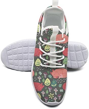 YANYANGer Lightweight Cute Sleepy Foxes Man's Mesh Sports Running Shoes