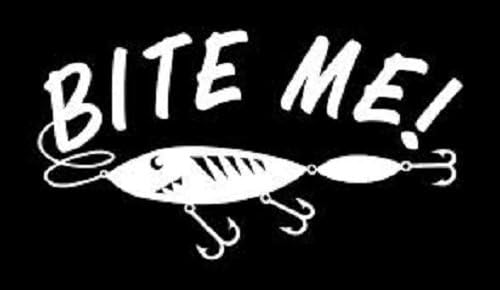 Fishing Lure Decal Sticker Bite Me !