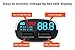 USB Car Charger, Awakelion Quick Charge 2.0 LED 2-Port USB Phone Charger(3.4A / 30W) with Voltage Meter Monitor LCD Screen Display for All Devices
