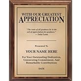 Crown Awards Making The Difference Motivational Plaque, 7x9 Custom Engraved Recognition Award